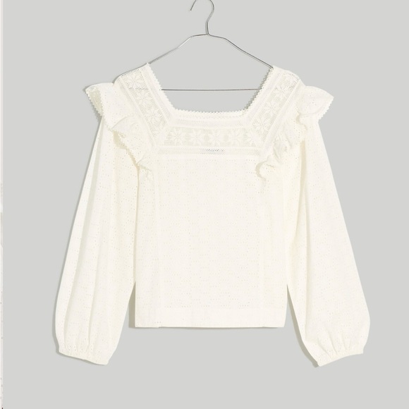 Madewell Eyelet Square Neck Top - Picture 9 of 13